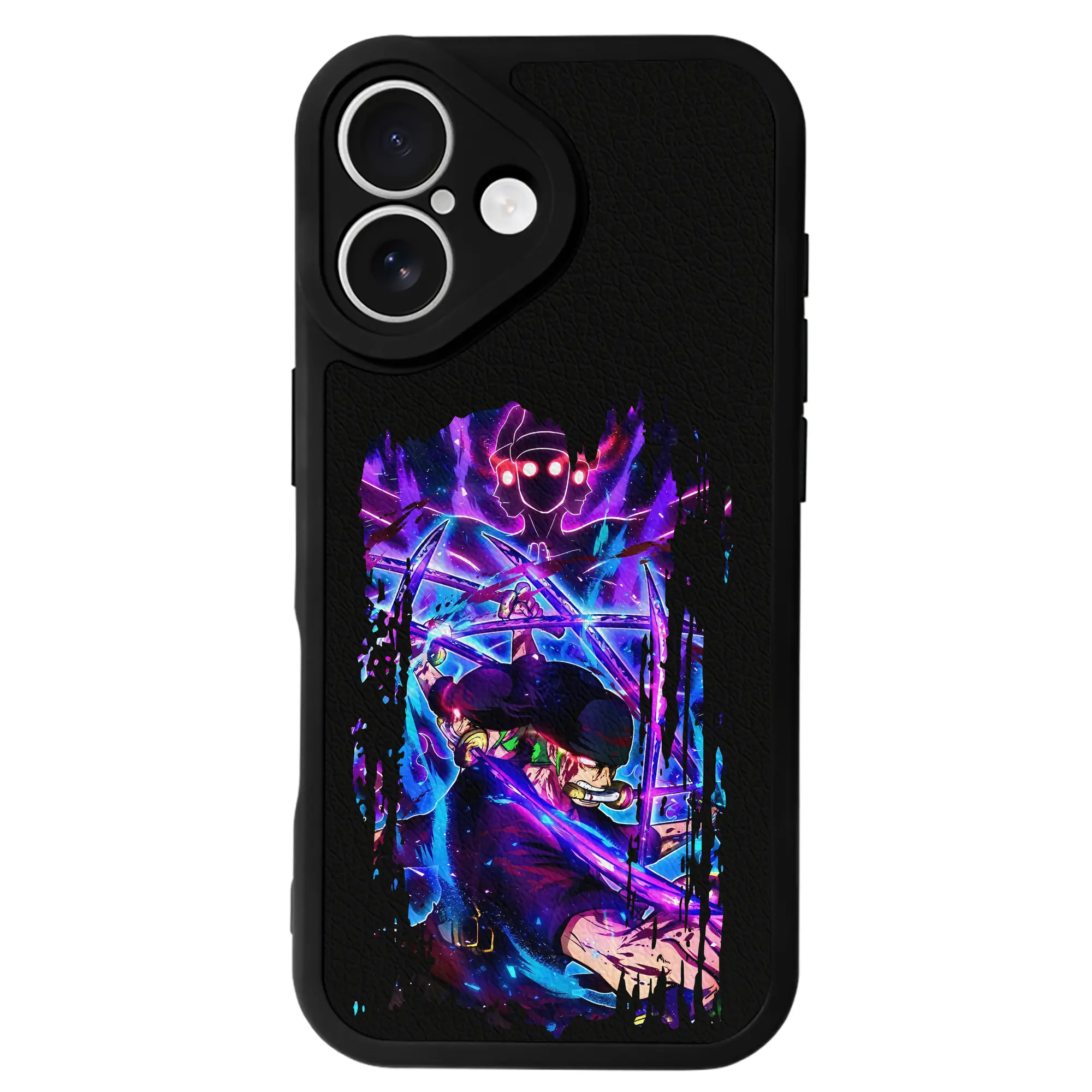 ワンピース グッズ ロロノア・ゾロ - IPhone 16シリーズ対応 ・ シリコンスマホケース ・ レザー調 ・ 高精度フィット ・ 耐衝撃 ・ ワイヤレス充電対応 ・ 精密カット